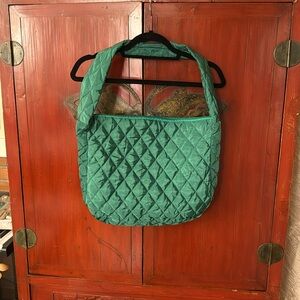 Quilted Green Tote Bag NWOT